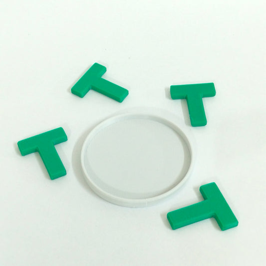 Four-T Circle Packing Puzzle – Curved-Edge Spatial Brain Teaser