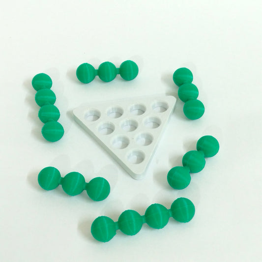 Six-Piece Pyramid IQ Puzzle – Vintage 1970 Intelligence Test Challenge