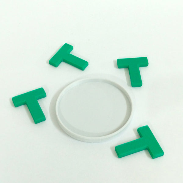Four-T Circle Packing Puzzle – Curved-Edge Spatial Brain Teaser