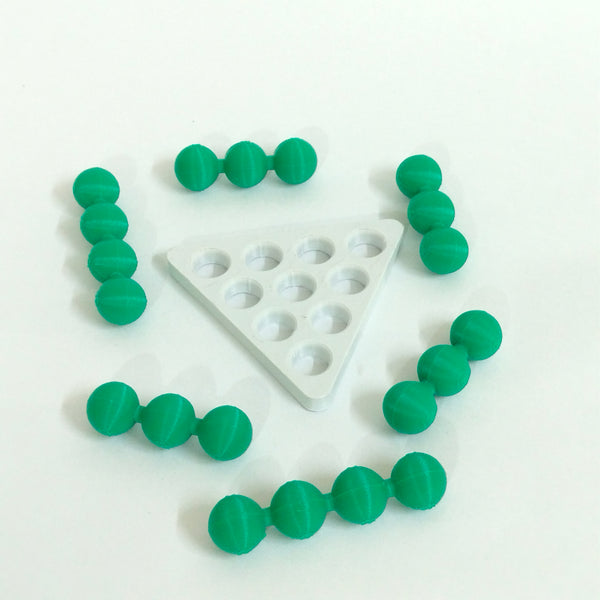 Six-Piece Pyramid IQ Puzzle – Vintage 1970 Intelligence Test Challenge